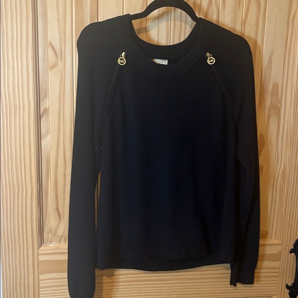 Michael Kors Black Ribbed Sweater
